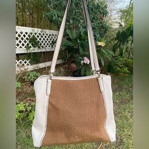 Kate Spade Straw Leather Shoulder Bag